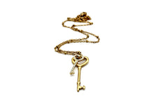 Load image into Gallery viewer, Double Key Charm Necklace