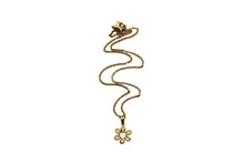 Load image into Gallery viewer, Gold Flower Rhinestone Necklace