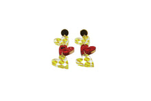 Load image into Gallery viewer, Softball Triple Heart Earrings
