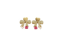 Load image into Gallery viewer, Glitter Pencil Bow Earrings