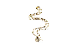 Load image into Gallery viewer, Cross & Rhinestone Charm Necklace