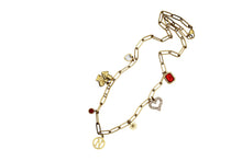 Load image into Gallery viewer, Gold N Multi Charm Necklace