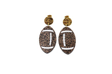 Load image into Gallery viewer, Glitter Football Earrings