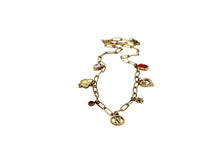 Load image into Gallery viewer, Gold N Multi Charm Necklace