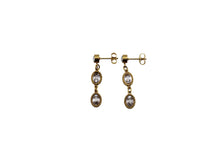 Load image into Gallery viewer, Gold Rhinestone Classic Dangle Earrings