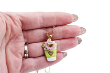 Load image into Gallery viewer, Coffee & Doughnut Charm Necklace