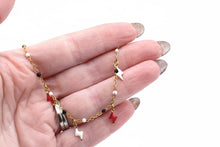 Load image into Gallery viewer, Red & White Lightning Necklace