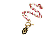 Load image into Gallery viewer, Black & Pink Heart Necklace