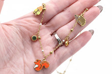 Load image into Gallery viewer, Woodland Animals Multi Charm Necklace