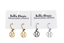 Load image into Gallery viewer, Dainty Baseball Softball Earrings