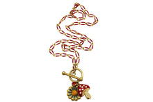 Load image into Gallery viewer, Mushroom & Flower Charm Necklace