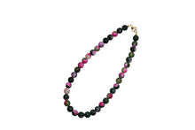 Load image into Gallery viewer, Pink & Green Dyed Agate Bead Necklace