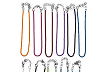 Load image into Gallery viewer, Silver Box Chain Enamel Anklet