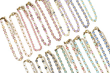 Load image into Gallery viewer, Gold Enamel Oversized Curb Chain Bracelet