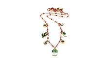 Load image into Gallery viewer, Enamel Cactus Multi Charm Necklace