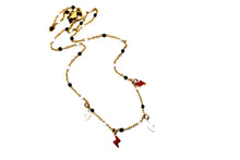 Load image into Gallery viewer, Red & White Lightning Necklace