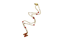 Load image into Gallery viewer, Red Enamel N Necklace