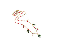 Load image into Gallery viewer, Enamel Cactus Multi Charm Necklace