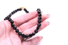 Load image into Gallery viewer, Black Faceted Bead Necklace