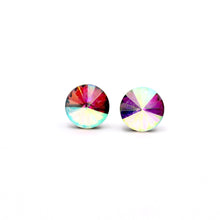 Load image into Gallery viewer, Clear Rivoli Stud Earrings