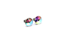 Load image into Gallery viewer, Clear Rivoli Stud Earrings