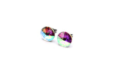 Load image into Gallery viewer, Clear Rivoli Stud Earrings