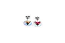 Load image into Gallery viewer, Clear Rivoli Stud Earrings