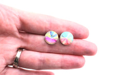 Load image into Gallery viewer, Clear Rivoli Stud Earrings
