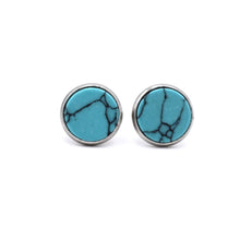 Load image into Gallery viewer, Faux Turquoise Stud Earrings