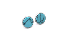 Load image into Gallery viewer, Faux Turquoise Stud Earrings