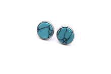 Load image into Gallery viewer, Faux Turquoise Stud Earrings
