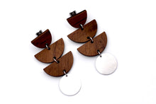 Load image into Gallery viewer, Geometric Wood Earrings