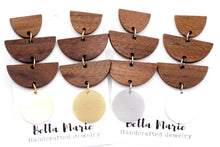 Load image into Gallery viewer, Geometric Wood Earrings