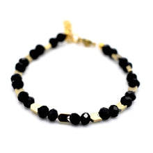 Load image into Gallery viewer, Black & Gold Arrow Beaded Bracelet