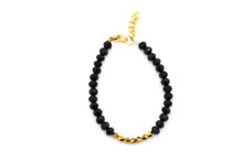 Load image into Gallery viewer, Black & Gold Beaded Bracelet