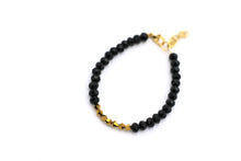 Load image into Gallery viewer, Black & Gold Beaded Bracelet