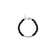 Load image into Gallery viewer, Black & Gunmetal Beaded Bracelet