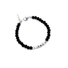 Load image into Gallery viewer, Black & Gunmetal Beaded Bracelet