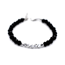 Load image into Gallery viewer, Black & Gunmetal Beaded Bracelet
