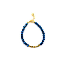 Load image into Gallery viewer, Cobalt Blue and Gold Beaded Bracelet