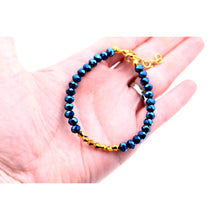 Load image into Gallery viewer, Cobalt Blue and Gold Beaded Bracelet