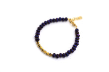 Load image into Gallery viewer, Purple & Gold Beaded Bracelet