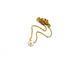 Load image into Gallery viewer, Gold Dainty U Rhinestone Necklace