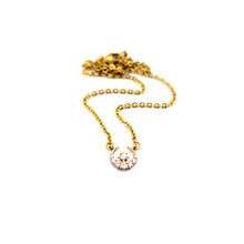 Load image into Gallery viewer, Gold Dainty U Rhinestone Necklace