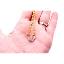 Load image into Gallery viewer, Gold Dainty U Rhinestone Necklace