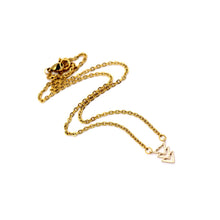 Load image into Gallery viewer, Gold Dainty Triple Triangle Necklace
