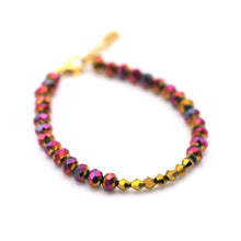 Load image into Gallery viewer, Pink & Gold Beaded Bracelet