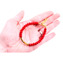 Load image into Gallery viewer, Red and Gold Beaded Bracelet