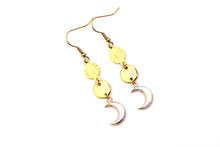 Load image into Gallery viewer, Boho Shell Moon Dangle Earrings