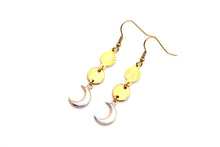 Load image into Gallery viewer, Boho Shell Moon Dangle Earrings